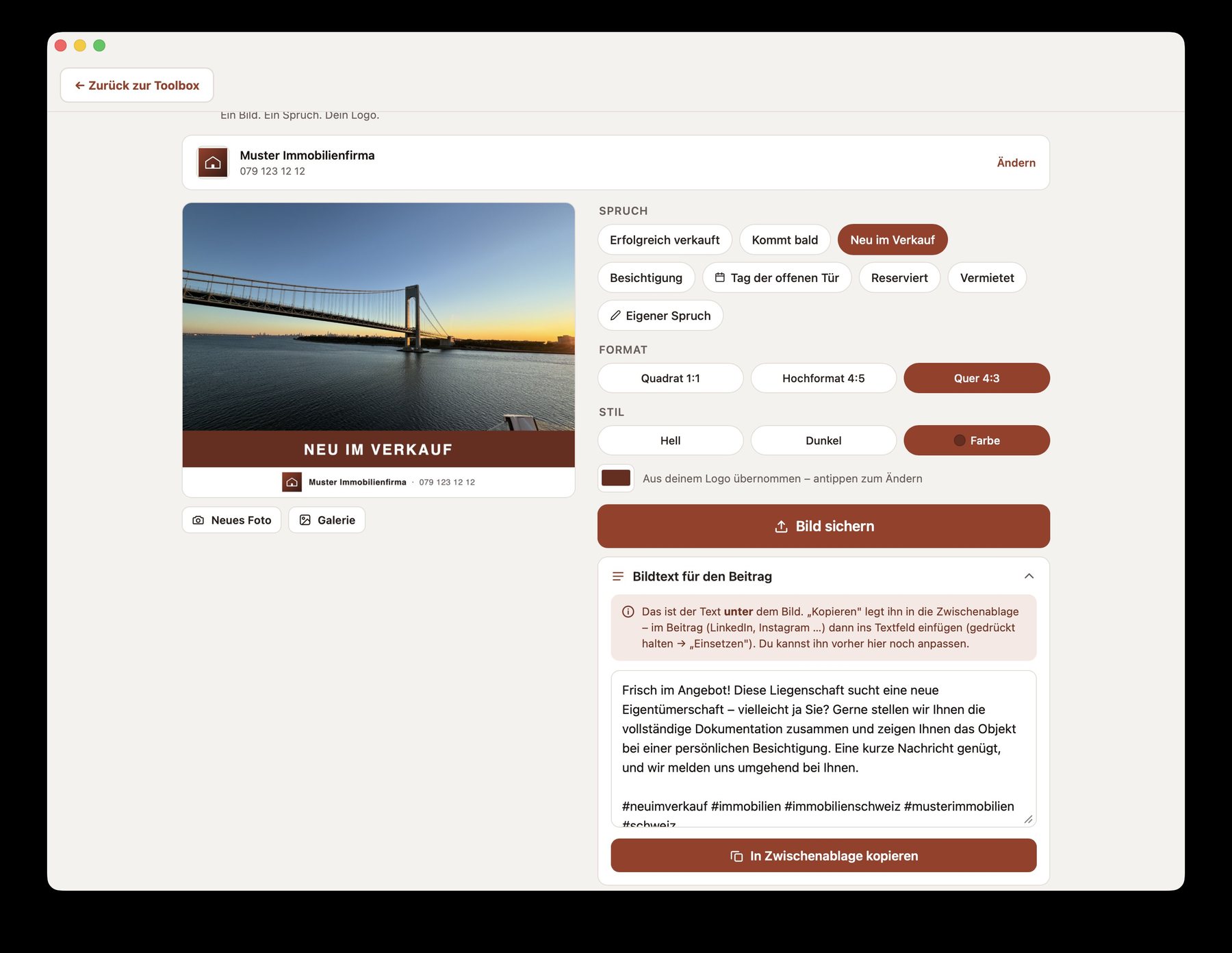 Social Media auf dem Tablet in der Makler Toolbox
